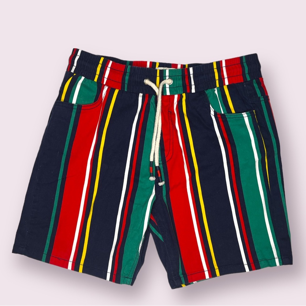 Men's Raw Yarn Industries Multicolor Striped Shorts -
Size S